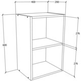 MID.YOU Kuhinjska Zgornja Omarica Esilo, Siva, Bela | Shoptok.si