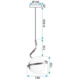 Toolight Crni Luster s Staklenom Sferom i Spiralnim Dizajnom APP1732-1CP | shoptok.hr