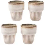 Krem šalice u setu 4 kom za espresso od kamenine 100 ml Tone –