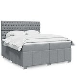 Maison Chic Box spring postelja - Vzmetna postelja z vzmetnico svetlo siva 200x200 cm blago SL11230, (21901027) | Shoptok.si