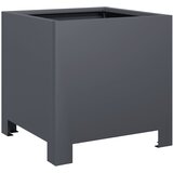 Maison Chic Vrtno korito - Greda - Cvetlični Lonec antracit 30x30x30 cm jeklo, (21790143) | Shoptok.si