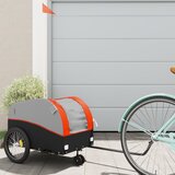 Prikolica za bicikl crno-narančasta 30 kg željezna | shoptok.hr