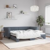  Dnevni krevet s pomoćnim ležajem bez madraca tamno siva 90x190 cm | shoptok.hr