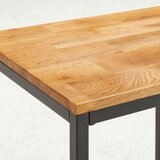 MID.YOU KLUBSKA MIZA, 50/50/40 cm črna, barve hrasta | Shoptok.si