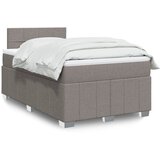  Krevet s oprugama i madracem smeđesivi 120 x 190 cm od tkanine | shoptok.hr