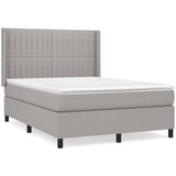 Maison Chic Box spring posteljni - Vzmetna postelja z vzmetnico svetlo siv 140x190 cm blago SL13853, (21901314) | Shoptok.si