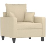  Fotelja s tabureom krem 60 cm od tkanine | shoptok.hr