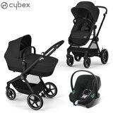 Cybex Gold® dječja kolica 3u1 eos™ lux moon black (black frame) + aton™ b2 volcano black Cijene