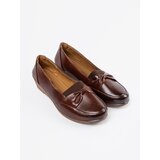 Shelvt Brown slip-on shoes with a bow | shoptok.hr