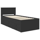  Krevet na dan s ladicama Crna 75 x 190 cm Konstruirano drvo | shoptok.hr