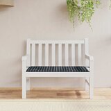  Jastuk za vrtnu klupu crni karirani 120x50x4 cm tkanina Oxford | Eponuda.com