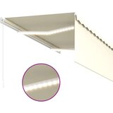vidaXL Tenda na ručno uvlačenje s roletom LED 3 5 x 2 5 m krem | shoptok.hr