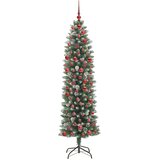  Umjetno vitko božićno drvce s stalakom Zelena i bijela 180 cm | Eponuda.com