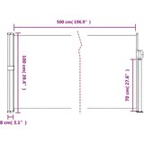  Zložljiva stranska tenda bež 100x500 cm | Shoptok.si