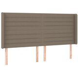  Krevet box spring s madracem LED smeđesivi 200x200 cm tkanina | shoptok.hr