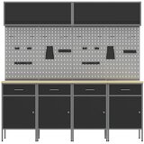  Set radnih ormarića s ladicama s pohranom 10 pcs Crna | shoptok.hr