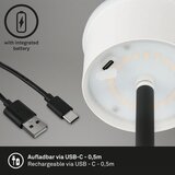 BRILONER 1438015 - led podna lampa kiki sa prigušivačem, 4,3 W/5 v, IP44, 2600 mah, crna | Eponuda.com