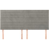  Uzglavlje svijetlosivo 180x5x118/128 cm baršunasto | shoptok.hr