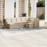 vidaXL 9-dijelni set vrtnih sofa s jastucima bež od poliratana | shoptok.hr