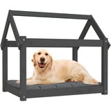  Krevet za pse sivi 81 x 60 x 70 cm od masivne borovine | shoptok.hr
