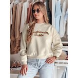 DStreet Bluza damska oversize z nadrukiem COOKIES jasnobeżowa | Shoptok.si