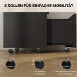  Uredski ormar s kontejnerom na kotačiće 2 ladice jedna ladica se može zaključati 5 kotačića crni 40 x 40 x 65 cm | shoptok.hr