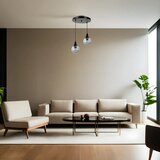 Opviq afra 2 li tepsili siyah Füme Camlı Sarkıt blackfume chandelier Cene