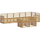  Set vanjskih sofa 8 pcs Bijela 306 x 128,5 x 73 cm | shoptok.hr