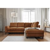 Miuform Narančasta/smeđa sklopiva kutna garnitura od samta (s desnim kutom) Lofty Lilly – | shoptok.hr