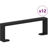  Noge namještaja 12 pcs Crna 311 x 40,5 x 100 mm Željezo | shoptok.hr