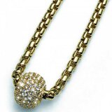  Ženski oliver weber soft gold crystal lanČiĆ sa swarovski belim kristalima ( 11216g ) Cene