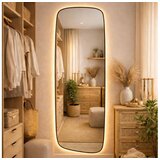 Baltica Design-LED Ogledalo sa pozadinskim osvetljenjem STONE CALM 15W/230V 2700K 155x50 cm IP65 crna Cene