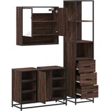 vidaXL 3-dijelni set kupaonskog namještaja boja smeđeg hrasta drveni | shoptok.hr