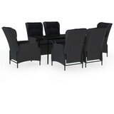vidaXL 7-dijelni vrtni blagovaonski set tamnosivi | shoptok.hr