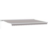 vidaXL Ručno uvlačiva tenda svjetlosiva 500x300 cm, Zamjenski materijal za tendu za okvir 5x3 m svjetlosiva | shoptok.hr