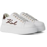 Karl Lagerfeld Nizke superge rjava / bela | Shoptok.si