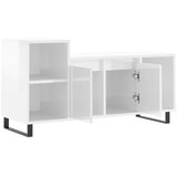 TV ormarić sjajni bijeli 100 x 35 x 55 cm od konstruiranog drva | shoptok.hr