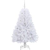  Umjetno božićno drvce s nogom Bijela 150 cm PVC i čelik | shoptok.hr