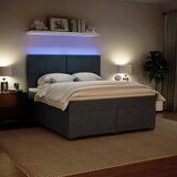  Krevet s oprugama i madracem tamnosivi 180x200 cm baršunasti | shoptok.hr