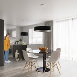 Nice Lamps Crna viseća svjetiljka s tekstilnim sjenilom ø 50 cm Galata – | shoptok.hr