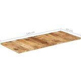 Stolna ploča od masivnog drva manga 25 - 27 mm 140 x 60 cm | shoptok.hr