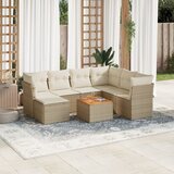 vidaXL 8-dijelni set vrtnih sofa od poliratana s jastucima bež | shoptok.hr