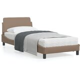 vidaXL Okvir za krevet s uzglavljem cappuccino 90x200 cm umjetna koža Cijene