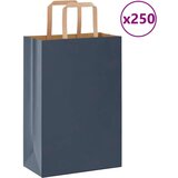  Papirnate vrećice 250 kom s ručkama plave 21x11x31 cm | shoptok.hr