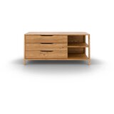 The Beds Niska komoda od punog hrasta u prirodnoj boji 140x64 cm Twig – | shoptok.hr