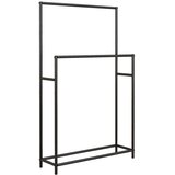 Nesta Stojalo za brisače s 2 palicama, prostostoječe, kovinsko, črno, 66 x 20 x 110 cm, (5000493186) Cene