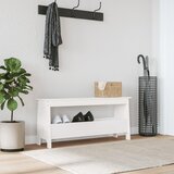 vidaXL Klupa za hodnik bijela 100 x 28 x 45 cm od masivne borovine | shoptok.hr