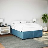 Maison Chic Posteljni okvir - Dvoposteljna postelja - Zakonska postelja modra 140x190 cm žamet-J14747, (21766126) | Shoptok.si