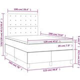  Krevet box spring s madracem tamnosivi 120 x 190 cm baršun | shoptok.hr
