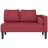  Počivaljka od umjetne kože s jastucima crvena boja | shoptok.hr